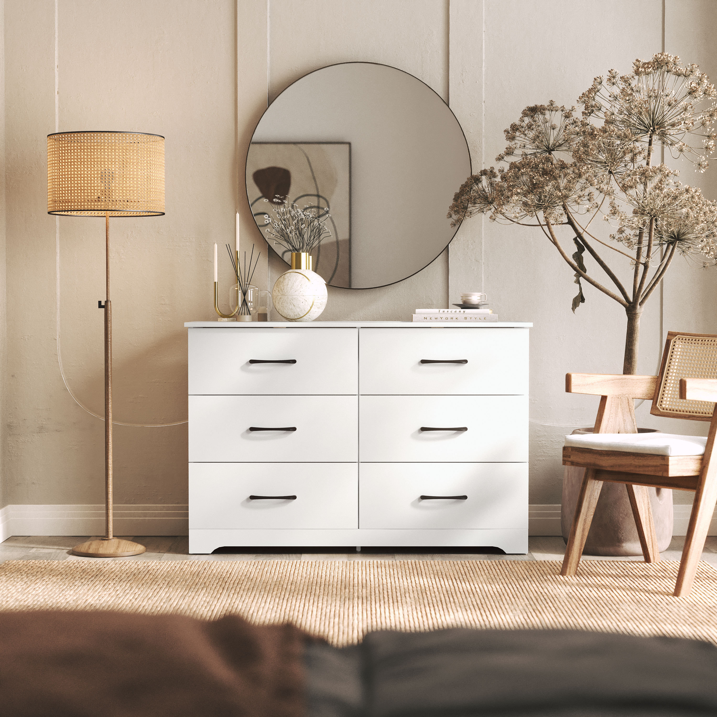 Wade Logan® Arkia 6 Drawer 47'' W Dresser & Reviews | Wayfair